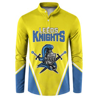 Custom West Knights of Yorkshire Button Sweatshirt Skate Hard Hit Harder Yellow Version - Wonder Print Shop