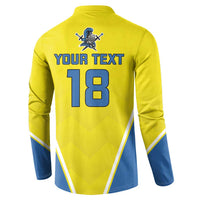 Custom West Knights of Yorkshire Button Sweatshirt Skate Hard Hit Harder Yellow Version - Wonder Print Shop