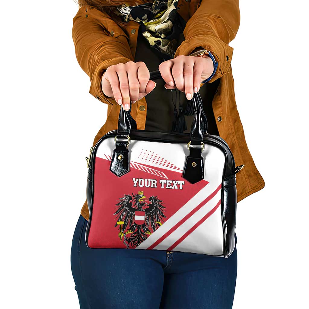 Personalized Austria Coat Of Arms Shoulder Handbag Flag Style