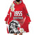 Austria Independence Day 1955 Wearable Blanket Hoodie Black Eagle And Edelweiss Flowers - Wonder Print Shop