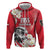 Austria Independence Day 1955 Zip Hoodie Black Eagle And Edelweiss Flowers - Wonder Print Shop