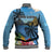 Saint Lucia Pitons Baseball Jacket With Hibiscus Flowers - Wonder Print Shop