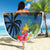 Saint Lucia Pitons Beach Blanket With Hibiscus Flowers - Wonder Print Shop