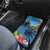 Saint Lucia Pitons Car Mats With Hibiscus Flowers - Wonder Print Shop