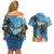 Saint Lucia Pitons Couples Matching Off Shoulder Short Dress and Hawaiian Shirt With Hibiscus Flowers - Wonder Print Shop