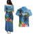 Saint Lucia Pitons Couples Matching Puletasi and Hawaiian Shirt With Hibiscus Flowers - Wonder Print Shop