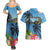 Saint Lucia Pitons Couples Matching Summer Maxi Dress and Hawaiian Shirt With Hibiscus Flowers - Wonder Print Shop