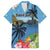 Saint Lucia Pitons Family Matching Long Sleeve Bodycon Dress and Hawaiian Shirt With Hibiscus Flowers - Wonder Print Shop