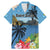 Saint Lucia Pitons Family Matching Mermaid Dress and Hawaiian Shirt With Hibiscus Flowers - Wonder Print Shop