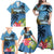 Saint Lucia Pitons Family Matching Off Shoulder Maxi Dress and Hawaiian Shirt With Hibiscus Flowers - Wonder Print Shop