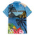 Saint Lucia Pitons Family Matching Off Shoulder Maxi Dress and Hawaiian Shirt With Hibiscus Flowers - Wonder Print Shop