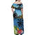 Saint Lucia Pitons Family Matching Off Shoulder Maxi Dress and Hawaiian Shirt With Hibiscus Flowers - Wonder Print Shop