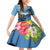 Saint Lucia Pitons Family Matching Off Shoulder Short Dress and Hawaiian Shirt With Hibiscus Flowers - Wonder Print Shop