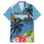 Saint Lucia Pitons Family Matching Off Shoulder Short Dress and Hawaiian Shirt With Hibiscus Flowers - Wonder Print Shop