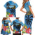 Saint Lucia Pitons Family Matching Short Sleeve Bodycon Dress and Hawaiian Shirt With Hibiscus Flowers - Wonder Print Shop