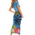 Saint Lucia Pitons Family Matching Short Sleeve Bodycon Dress and Hawaiian Shirt With Hibiscus Flowers - Wonder Print Shop