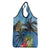 Saint Lucia Pitons Grocery Bag With Hibiscus Flowers