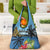 Saint Lucia Pitons Grocery Bag With Hibiscus Flowers