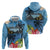 Saint Lucia Pitons Hoodie With Hibiscus Flowers - Wonder Print Shop