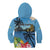 Saint Lucia Pitons Kid Hoodie With Hibiscus Flowers - Wonder Print Shop