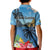 Saint Lucia Pitons Kid Polo Shirt With Hibiscus Flowers - Wonder Print Shop