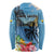 Saint Lucia Pitons Long Sleeve Shirt With Hibiscus Flowers - Wonder Print Shop