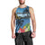 Saint Lucia Pitons Men Tank Top With Hibiscus Flowers - Wonder Print Shop