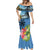 Saint Lucia Pitons Mermaid Dress With Hibiscus Flowers - Wonder Print Shop