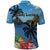 Saint Lucia Pitons Polo Shirt With Hibiscus Flowers - Wonder Print Shop