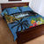 Saint Lucia Pitons Quilt Bed Set With Hibiscus Flowers - Wonder Print Shop