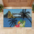 Saint Lucia Pitons Rubber Doormat With Hibiscus Flowers - Wonder Print Shop