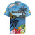 Saint Lucia Pitons Rugby Jersey With Hibiscus Flowers - Wonder Print Shop