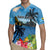 Saint Lucia Pitons Rugby Jersey With Hibiscus Flowers - Wonder Print Shop