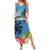 Saint Lucia Pitons Summer Maxi Dress With Hibiscus Flowers - Wonder Print Shop