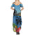 Saint Lucia Pitons Summer Maxi Dress With Hibiscus Flowers - Wonder Print Shop