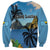 Saint Lucia Pitons Sweatshirt With Hibiscus Flowers - Wonder Print Shop