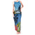 Saint Lucia Pitons Tank Maxi Dress With Hibiscus Flowers - Wonder Print Shop