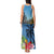 Saint Lucia Pitons Tank Maxi Dress With Hibiscus Flowers - Wonder Print Shop