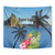 Saint Lucia Pitons Tapestry With Hibiscus Flowers