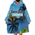 Saint Lucia Pitons Wearable Blanket Hoodie With Hibiscus Flowers - Wonder Print Shop