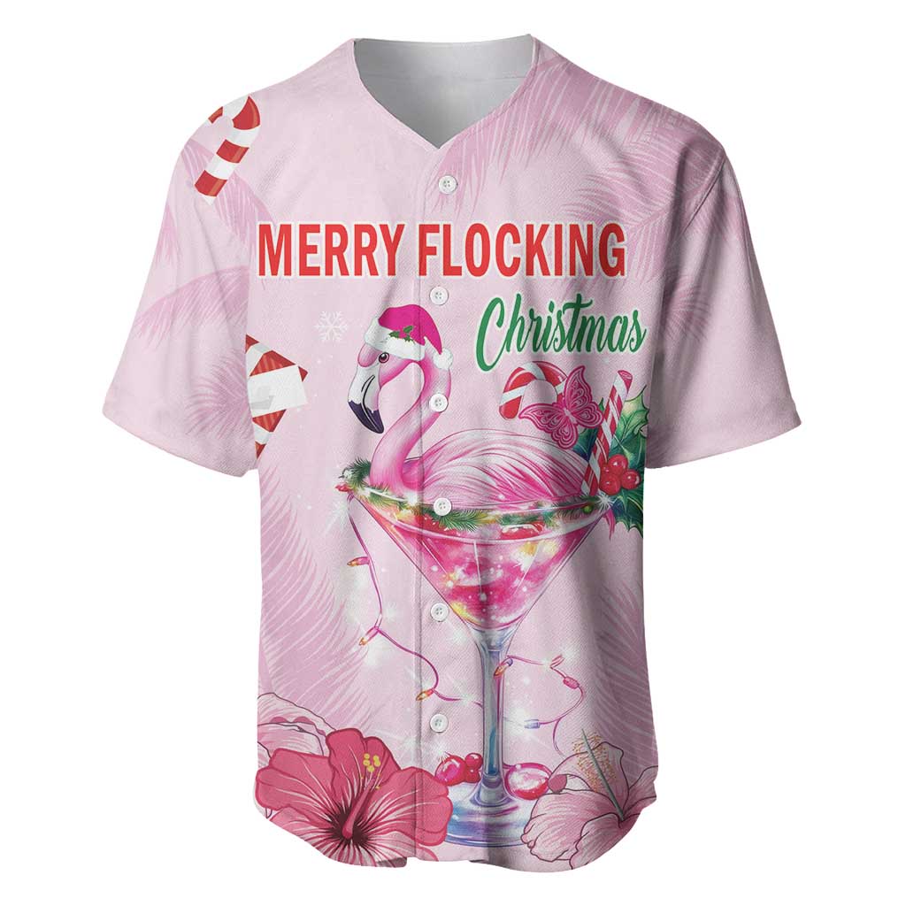 Bahamas Flamingo Christmas Baseball Jersey Merry Flocking - Wonder Print Shop