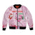 Bahamas Flamingo Christmas Bomber Jacket Merry Flocking - Wonder Print Shop