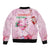 Bahamas Flamingo Christmas Bomber Jacket Merry Flocking - Wonder Print Shop