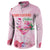 Bahamas Flamingo Christmas Button Sweatshirt Merry Flocking - Wonder Print Shop