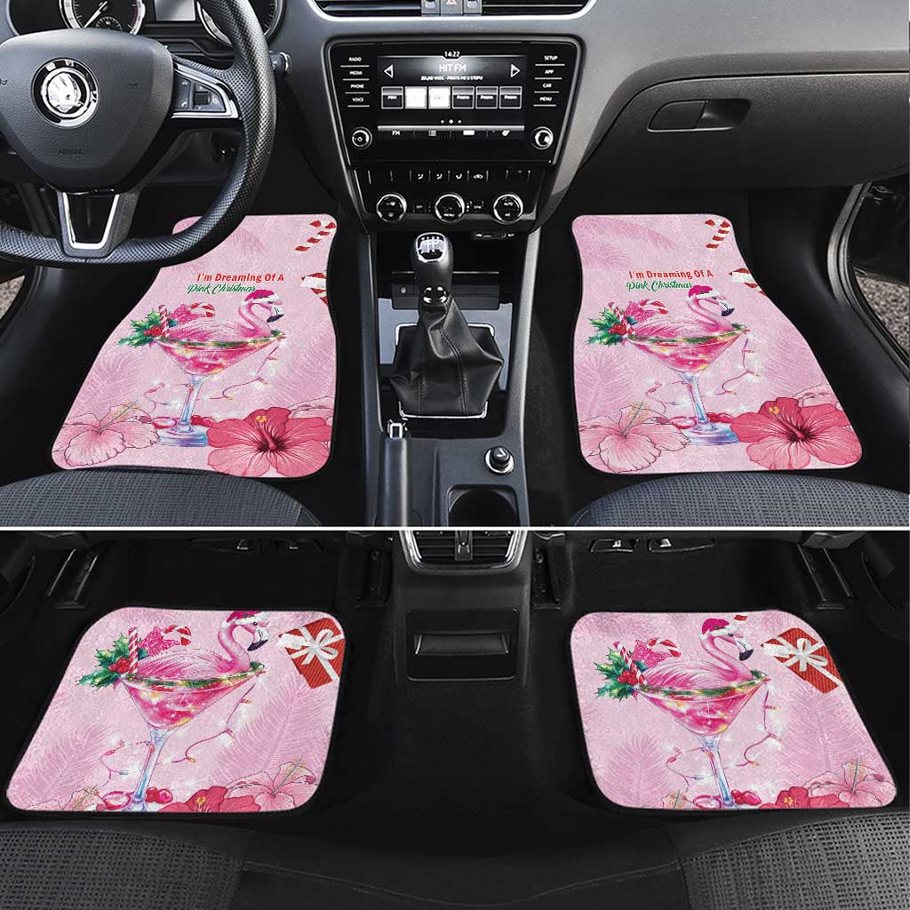 Bahamas Flamingo Christmas Car Mats Merry Flocking - Wonder Print Shop