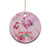 Bahamas Flamingo Christmas Ceramic Ornament Merry Flocking - Wonder Print Shop