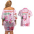 Bahamas Flamingo Christmas Couples Matching Off Shoulder Short Dress and Hawaiian Shirt Merry Flocking - Wonder Print Shop