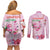 Bahamas Flamingo Christmas Couples Matching Off Shoulder Short Dress and Long Sleeve Button Shirt Merry Flocking - Wonder Print Shop