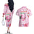 Bahamas Flamingo Christmas Couples Matching Off The Shoulder Long Sleeve Dress and Hawaiian Shirt Merry Flocking - Wonder Print Shop