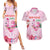 Bahamas Flamingo Christmas Couples Matching Summer Maxi Dress and Hawaiian Shirt Merry Flocking - Wonder Print Shop